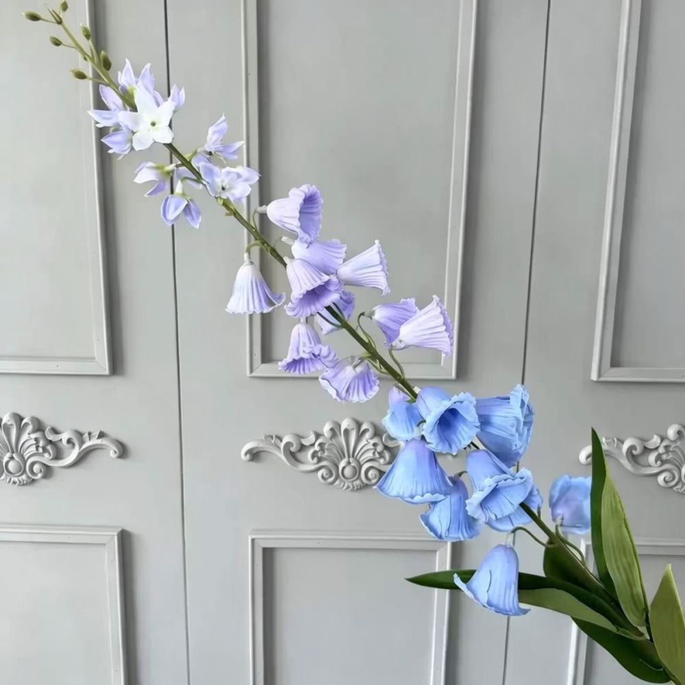 Florist Flower Supply - ดอกไม้ประดิษฐ์ผ้าไหมสีน้ำเงิน ดีไซน์สมจริง สำหรับตกแต่งงานแต่งงาน งาน DIY ภายในบ้าน