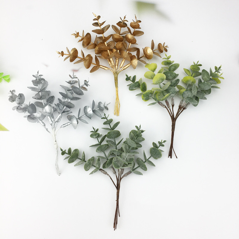 Eucalyptus Preserved - ต้นไม้ประดิษฐ์จากพลาสติก ลายใบยูคาลิปตัส สำหรับงานประดิษฐ์ ตกแต่งบ้าน ทำเข็มกลัด ประดับตกแต่ง