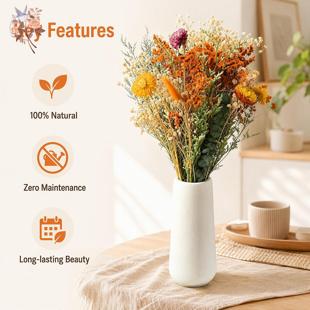 ช่อดอกไม้แห้งฤดูใบไม้ร่วง หญ้า - Eucalyptus Preserved บทวิจารณ์และราคา